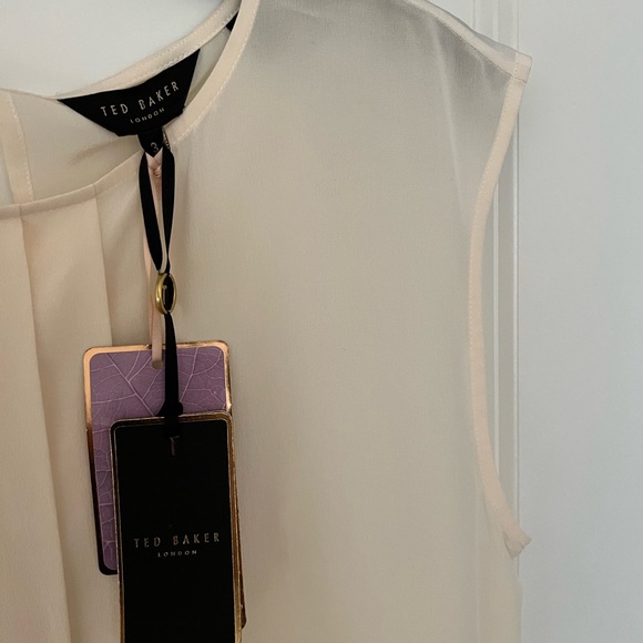 Ted Baker Cream Sleeveless Blouse - Picture 3 of 7